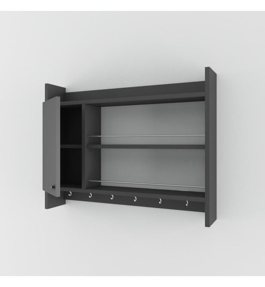 Scaffale da cucina, antracite, pannello di particelle rivestito in melamina
