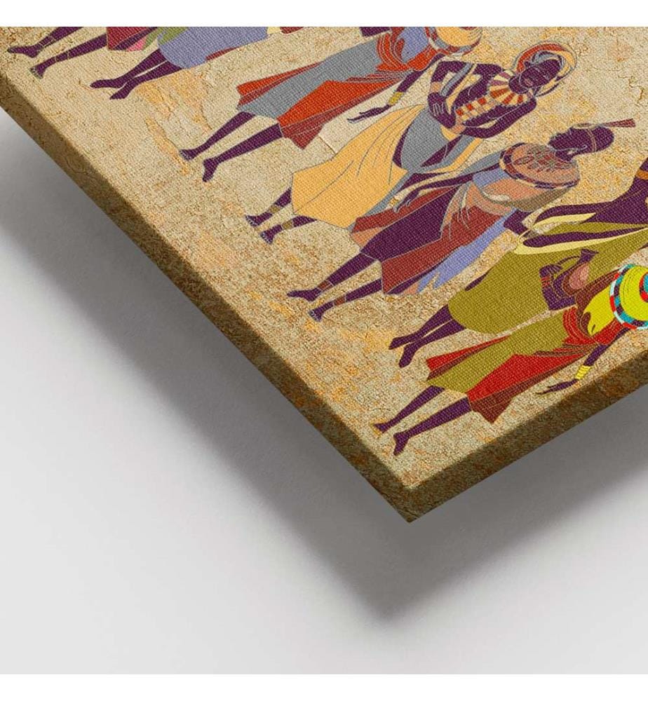 Dekoratives Leinwandbild, mehrfarbig, 100 % LEINWAND, Rahmen: 100 % HOLZ