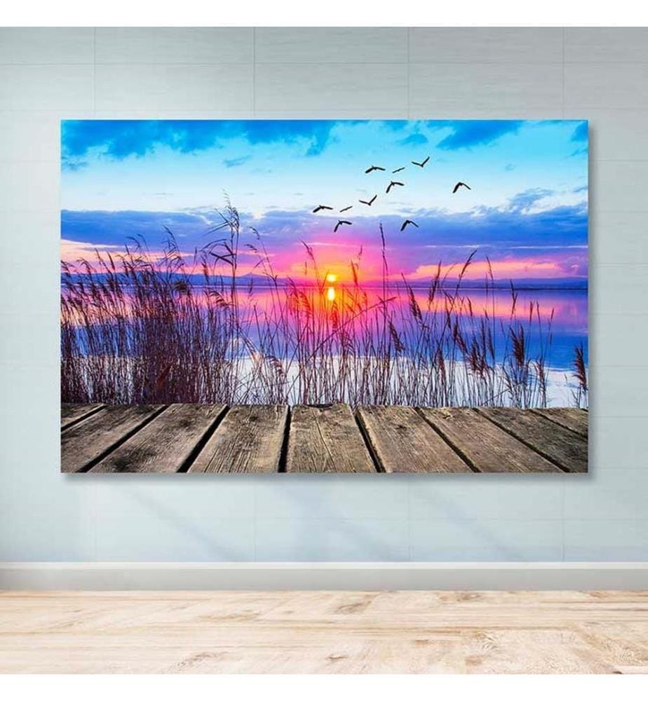 Dekoratives Leinwandbild, mehrfarbig, 100 % LEINWAND, Rahmen: 100 % HOLZ