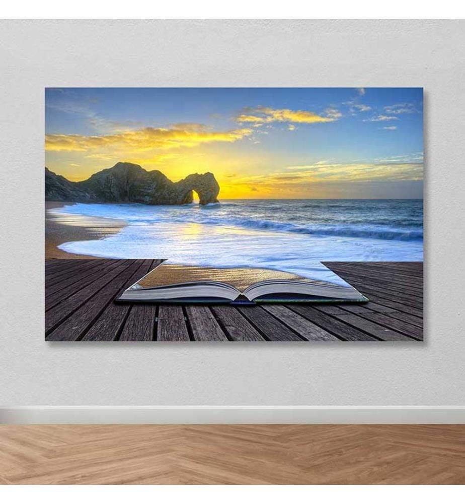 Dekoratives Leinwandbild, mehrfarbig, 100 % LEINWAND, Rahmen: 100 % HOLZ