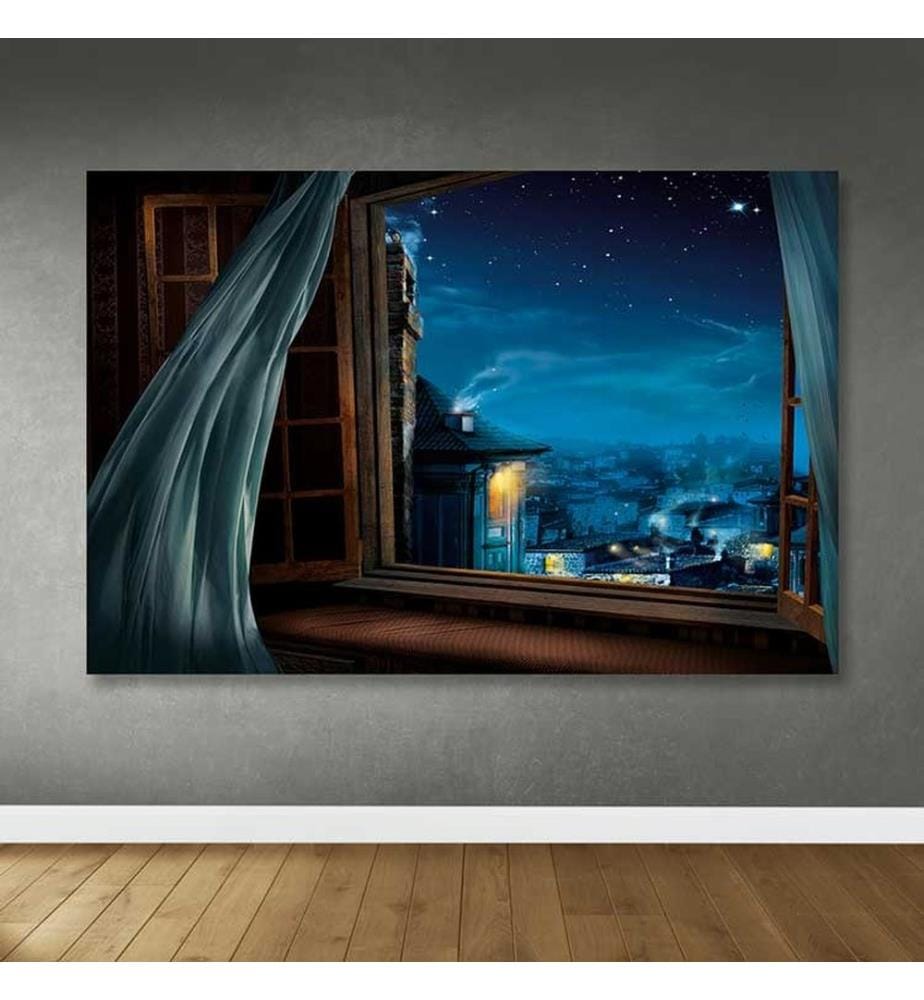Dekoratives Leinwandbild, mehrfarbig, 100 % LEINWAND, Rahmen: 100 % HOLZ