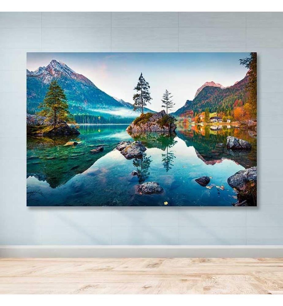 Dekoratives Leinwandbild, mehrfarbig, 100 % LEINWAND, Rahmen: 100 % HOLZ