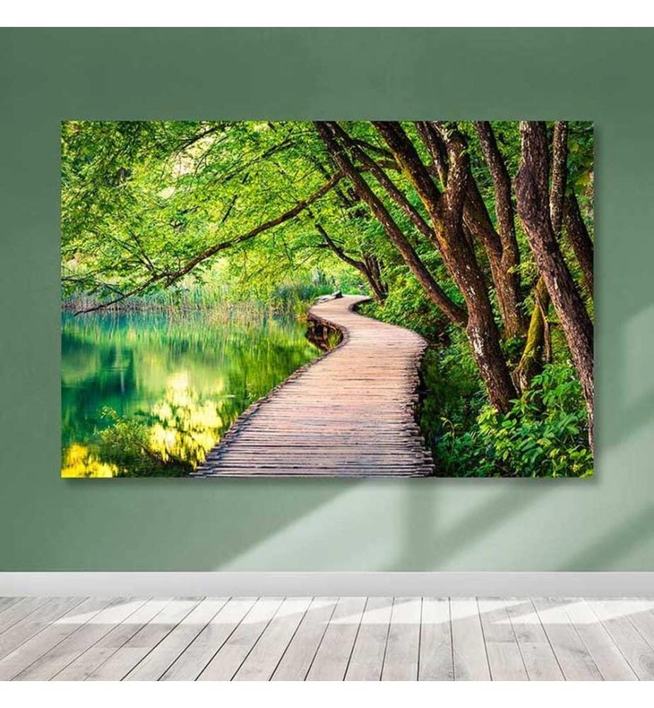 Dekoratives Leinwandbild, mehrfarbig, 100 % LEINWAND, Rahmen: 100 % HOLZ