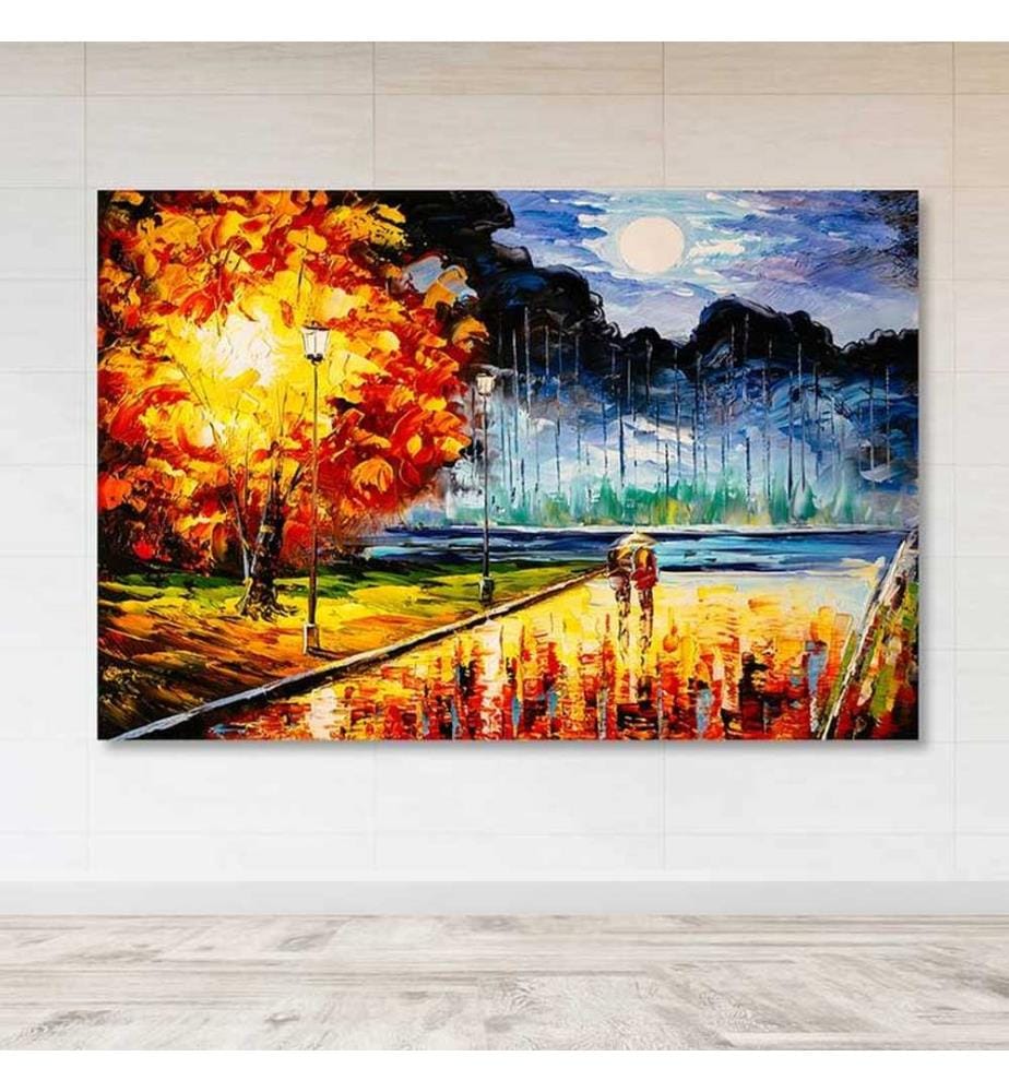 Dekoratives Leinwandbild, mehrfarbig, 100 % LEINWAND, Rahmen: 100 % HOLZ