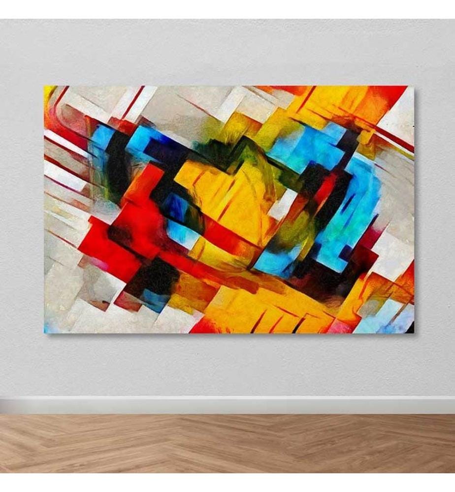 Dekoratives Leinwandbild, mehrfarbig, 100 % LEINWAND, Rahmen: 100 % HOLZ