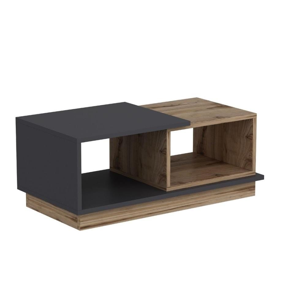 Table basse, Anthracite, Chêne, Panneau de particules mélaminé