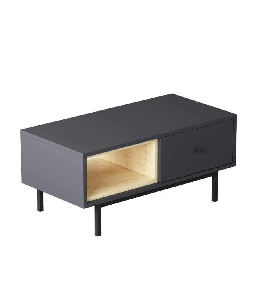 Table basse, Anthracite, panneau de particules mélaminé