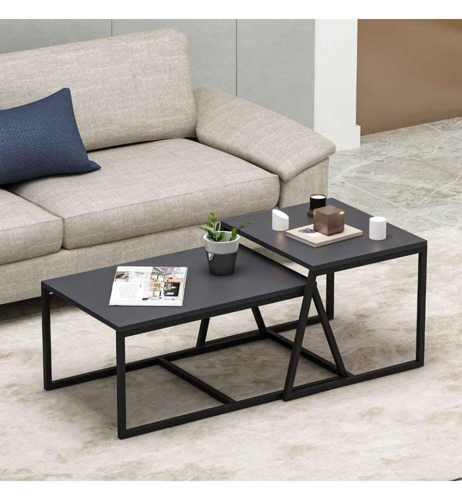 Table basse, Anthracite, panneau de particules mélaminé