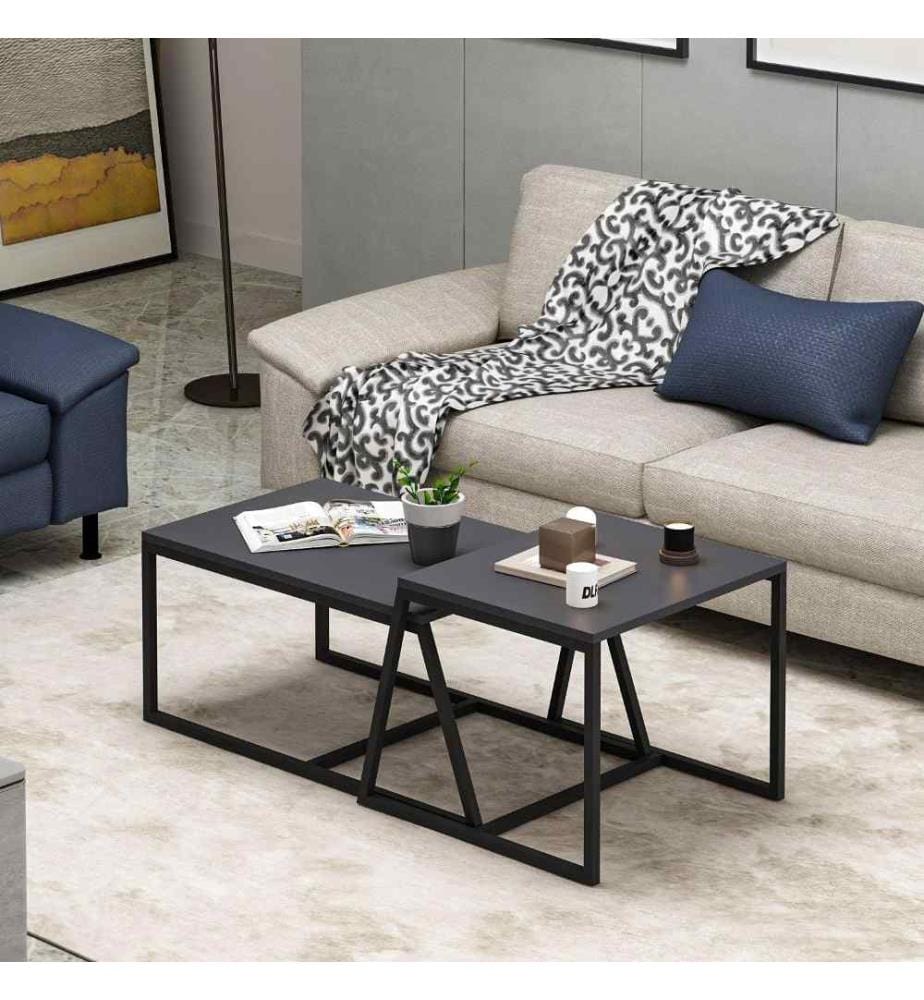 Table basse, Anthracite, panneau de particules mélaminé