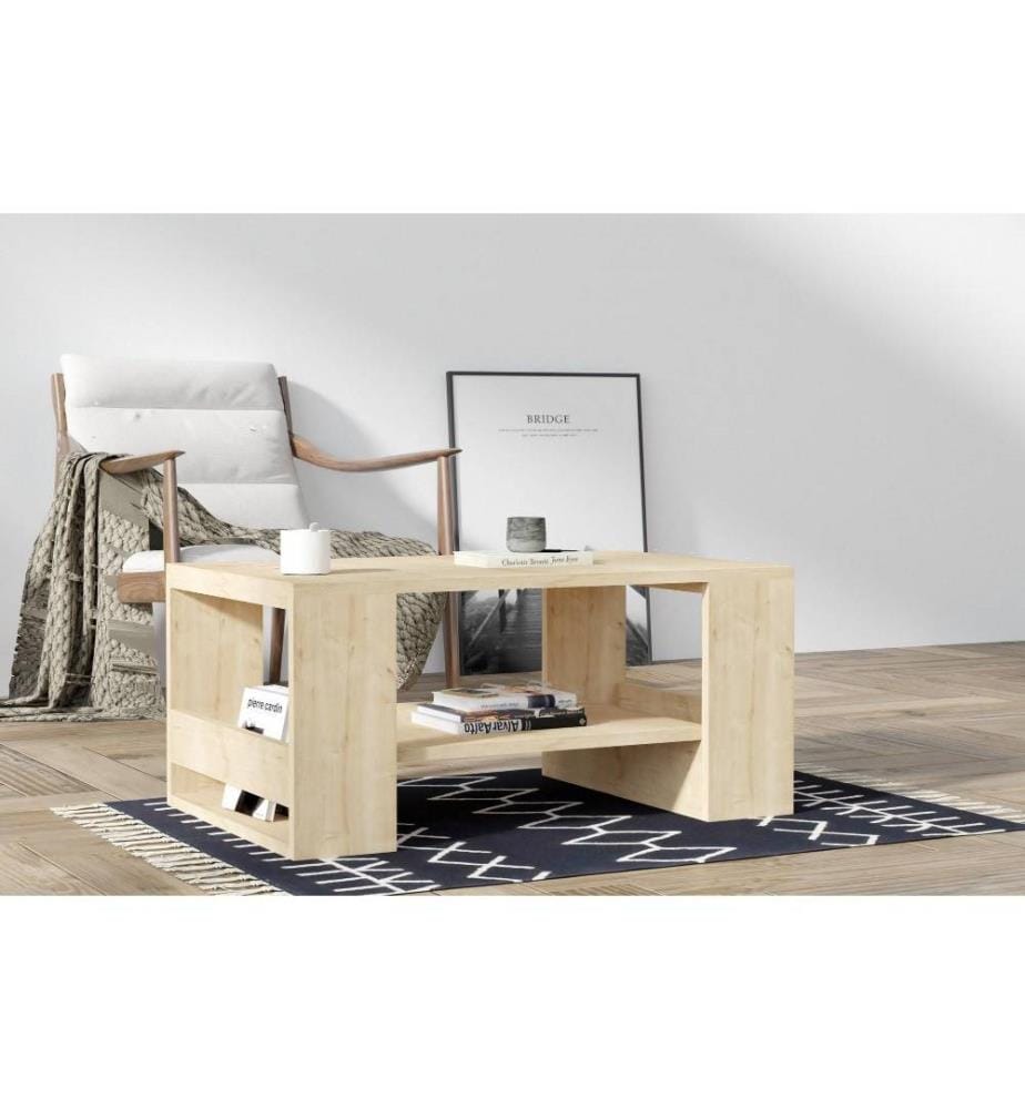 Table basse, Saphir, panneau de particules mélaminé