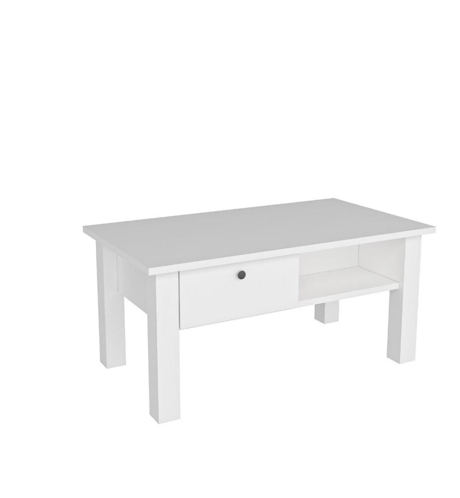 Table basse, blanc, panneau de particules mélaminé