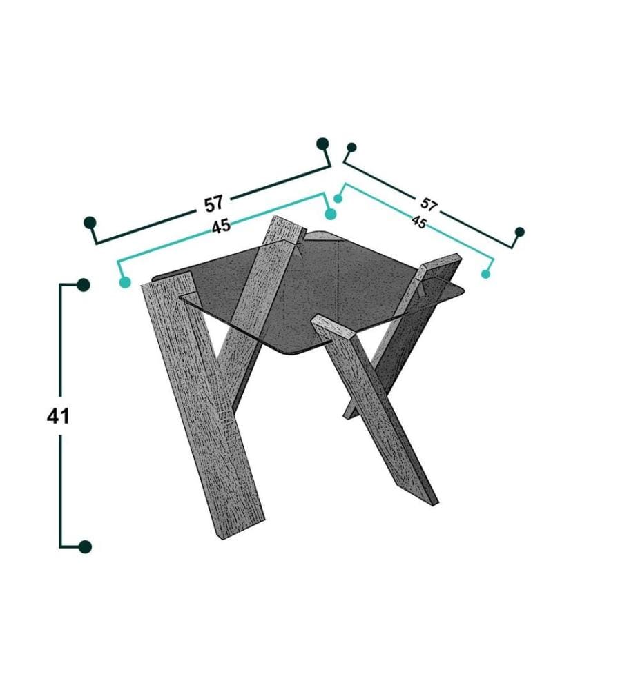 Table basse, chêne, panneau de particules mélaminé