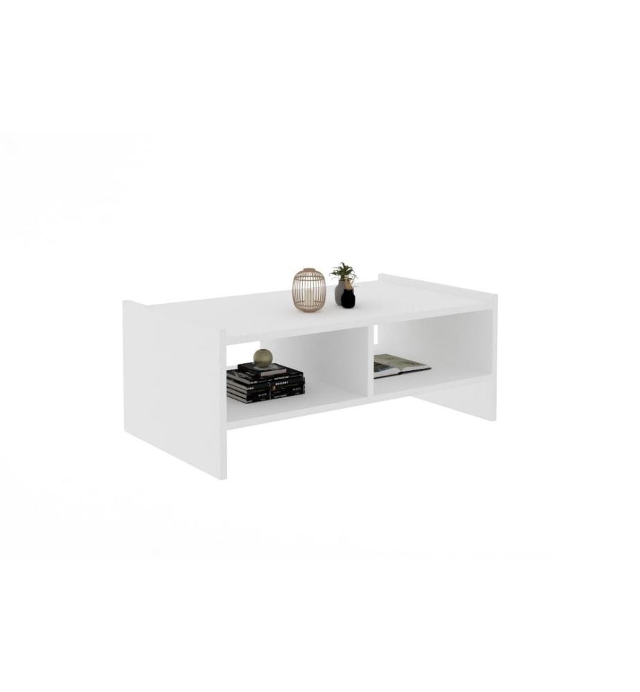 Table basse, blanc, panneau de particules mélaminé