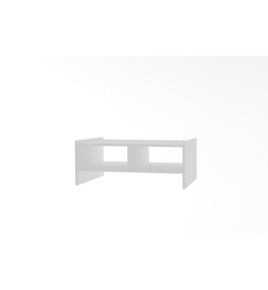 Table basse, blanc, panneau de particules mélaminé