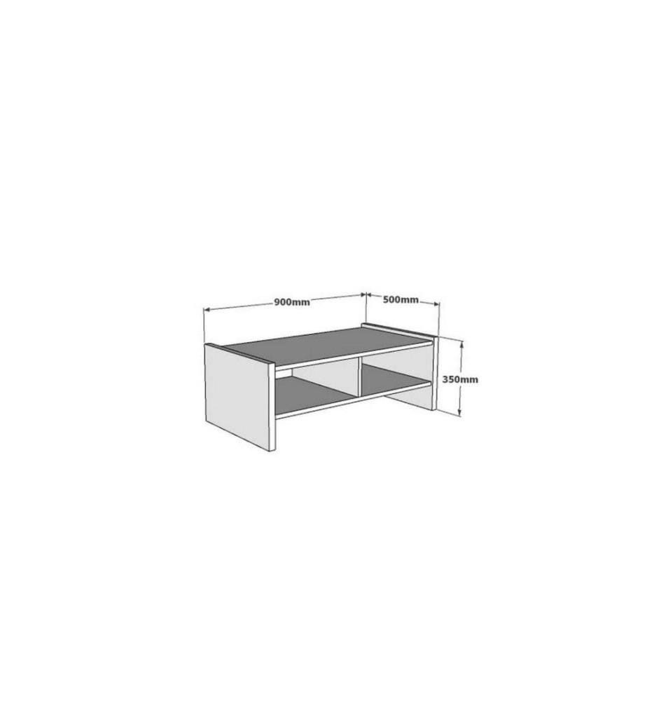 Table basse, blanc, panneau de particules mélaminé