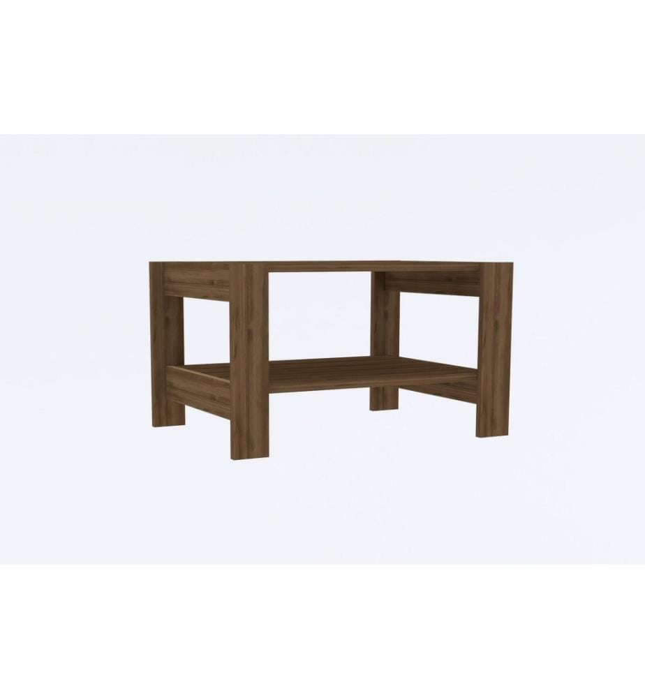Table basse, noyer, panneau de particules mélaminé