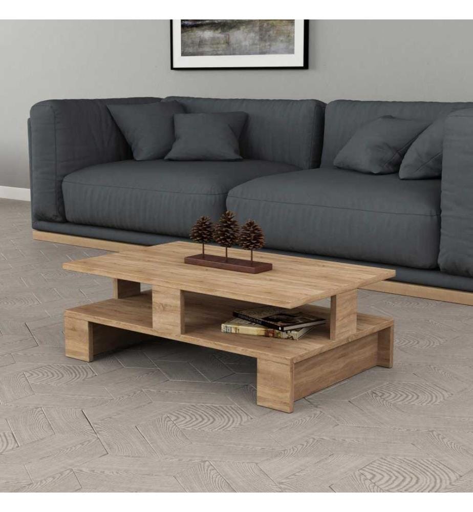 Table basse, chêne, panneau de particules mélaminé