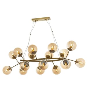 Kronleuchter, Vintage, Metallgehäuse, Glaskappe