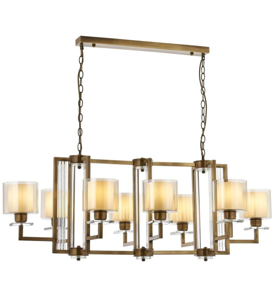 Kronleuchter, Vintage, Metallgehäuse, Glaskappe