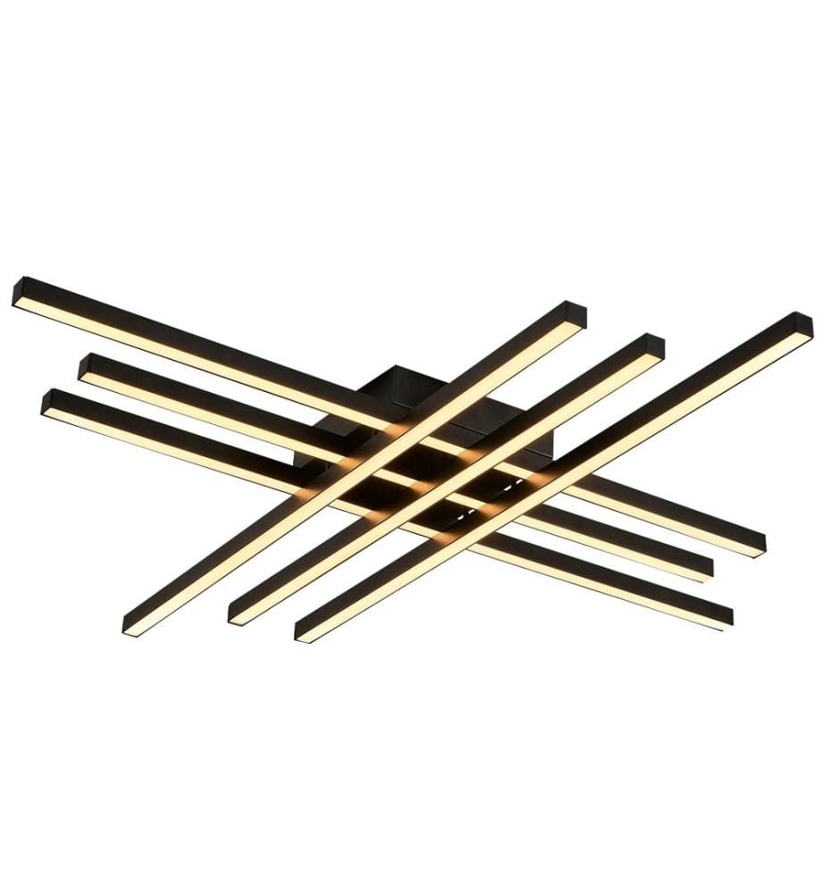 Kronleuchter, Schwarz, Metallgehäuse, Acrylkappe