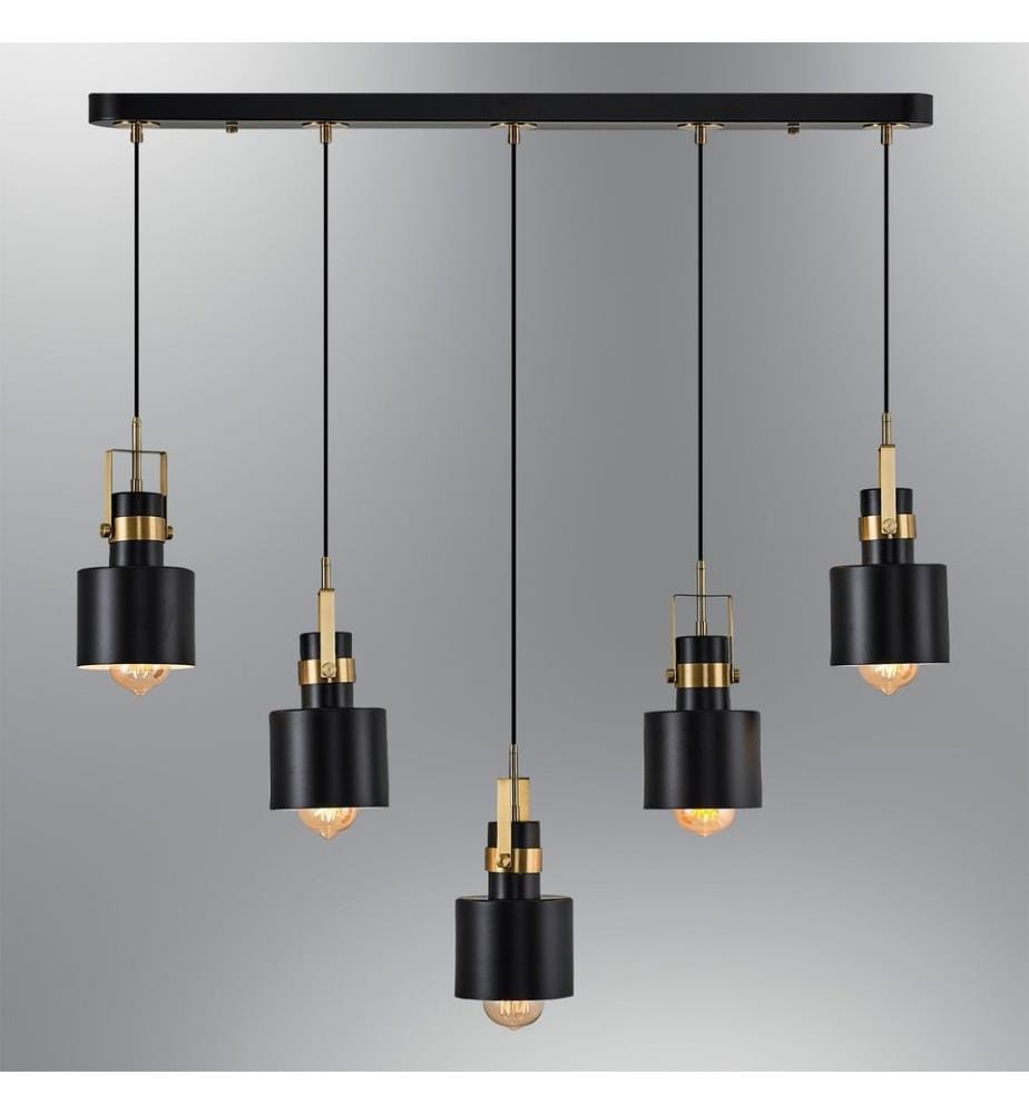 Lustre, Noir, Or, Corps en métal