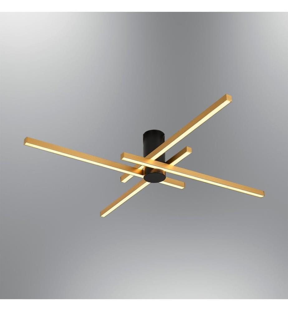 Kronleuchter, Gold, Metallgehäuse, Acrylkappe