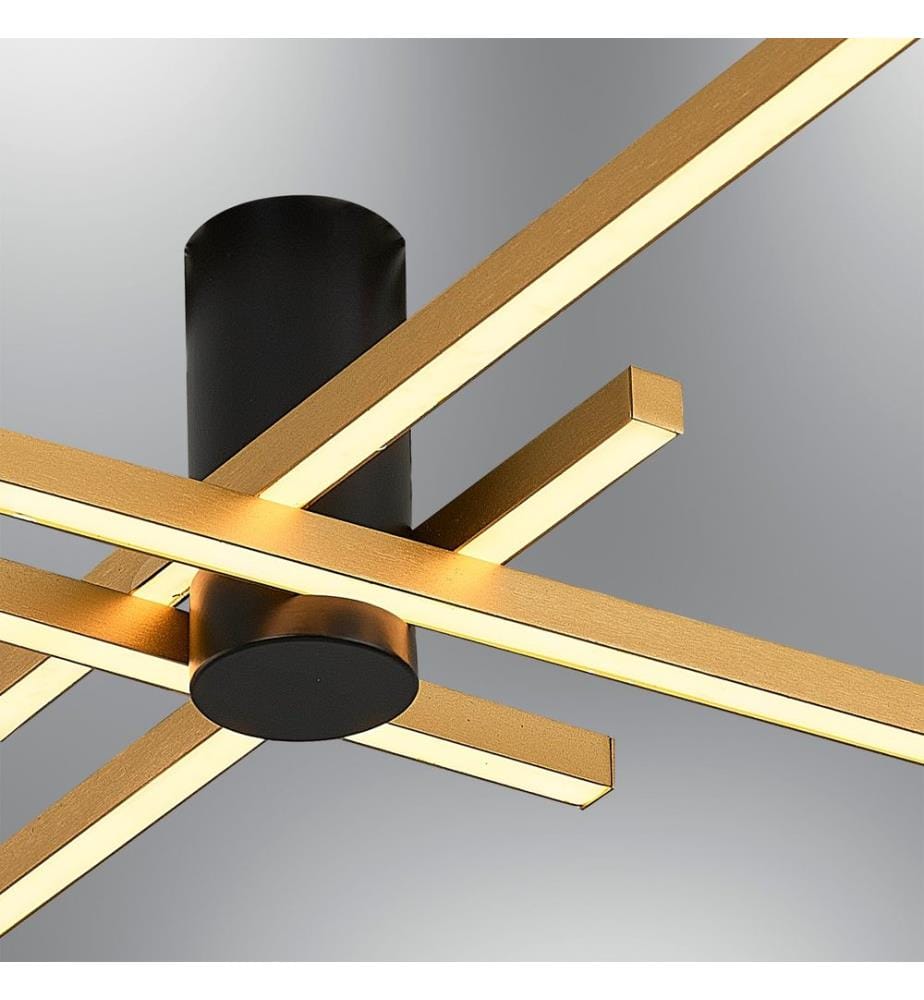 Kronleuchter, Gold, Metallgehäuse, Acrylkappe