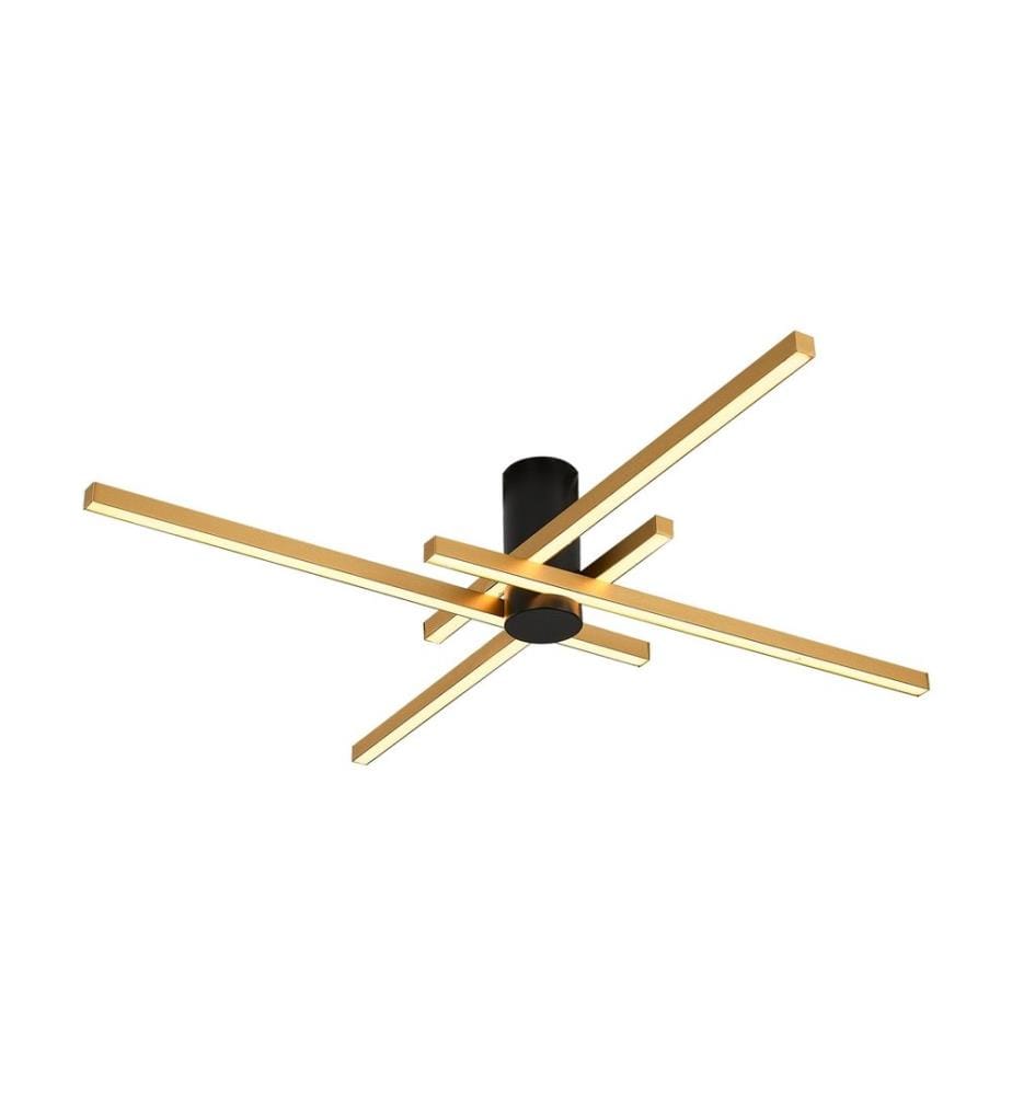 Kronleuchter, Gold, Metallgehäuse, Acrylkappe
