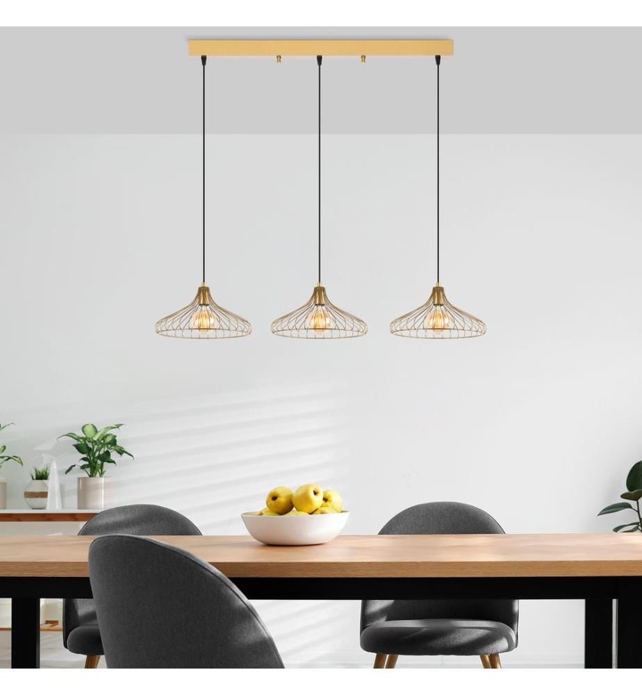 Glänzendes,Gold, Kronleuchter, 142 X 36 X 120 cm, Metallkörper