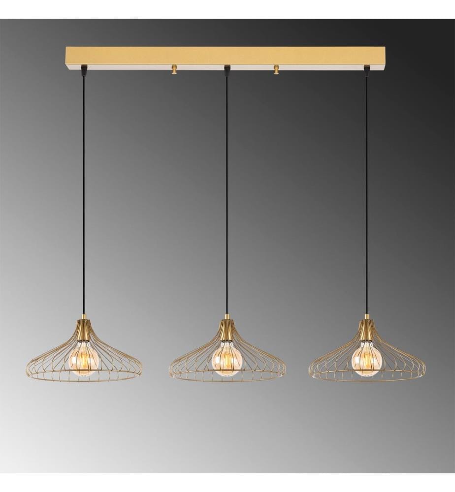Glänzendes,Gold, Kronleuchter, 142 X 36 X 120 cm, Metallkörper