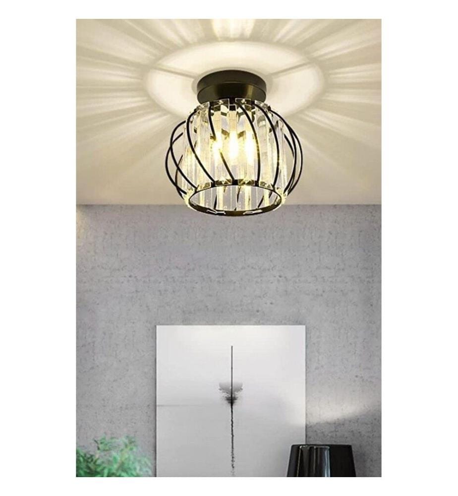 Lustre, noir, corps en métal