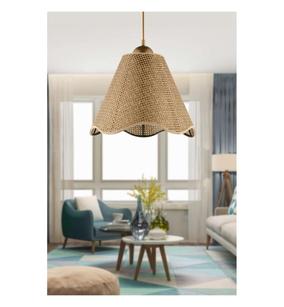 Kronleuchter, Beige, Gold, Kunststoffgehäuse