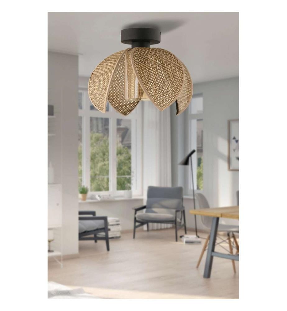 Kronleuchter, Beige, Schwarz, Metallkorpus