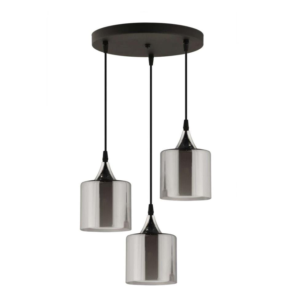 Kronleuchter, Grau, Schwarz, Metallkorpus