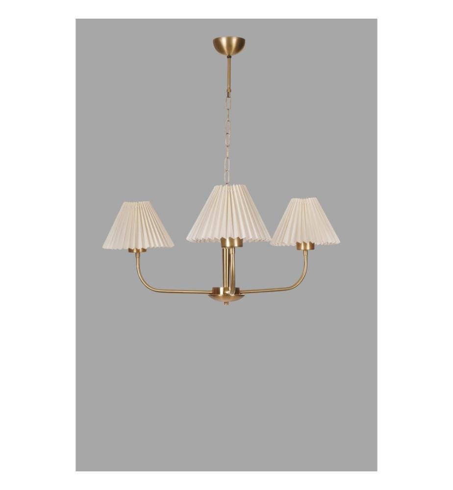 Kronleuchter, Creme, Gold, Metallkorpus