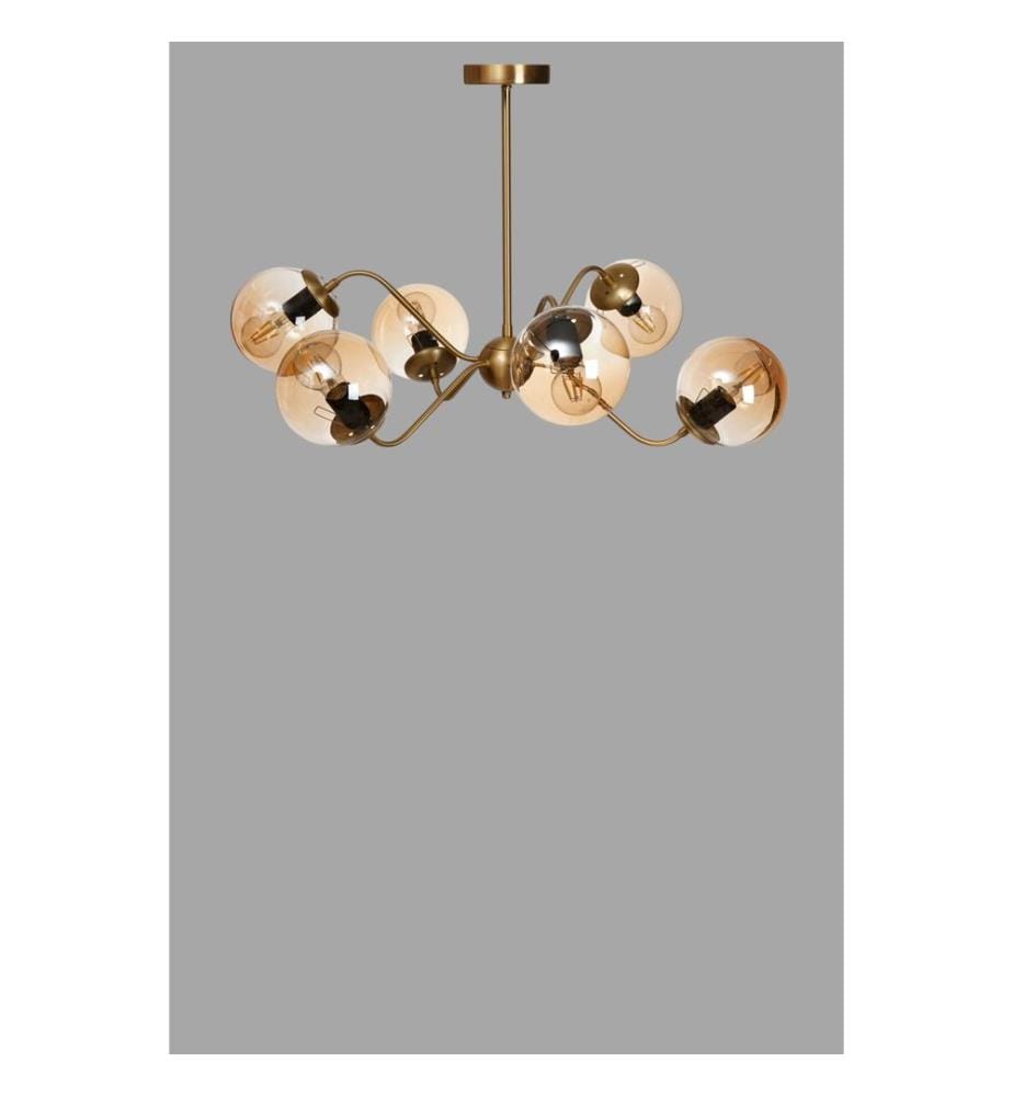 Kronleuchter, Honig, Gold, Metallkorpus