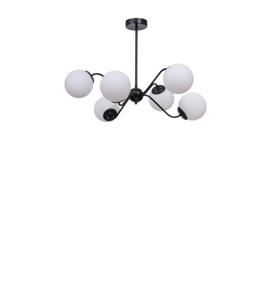 Lustre, blanc, noir, corps en métal