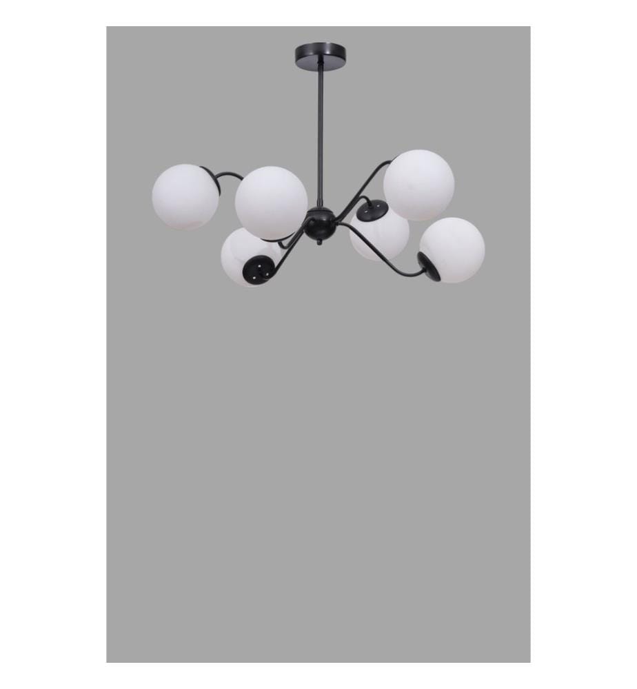 Lustre, blanc, noir, corps en métal