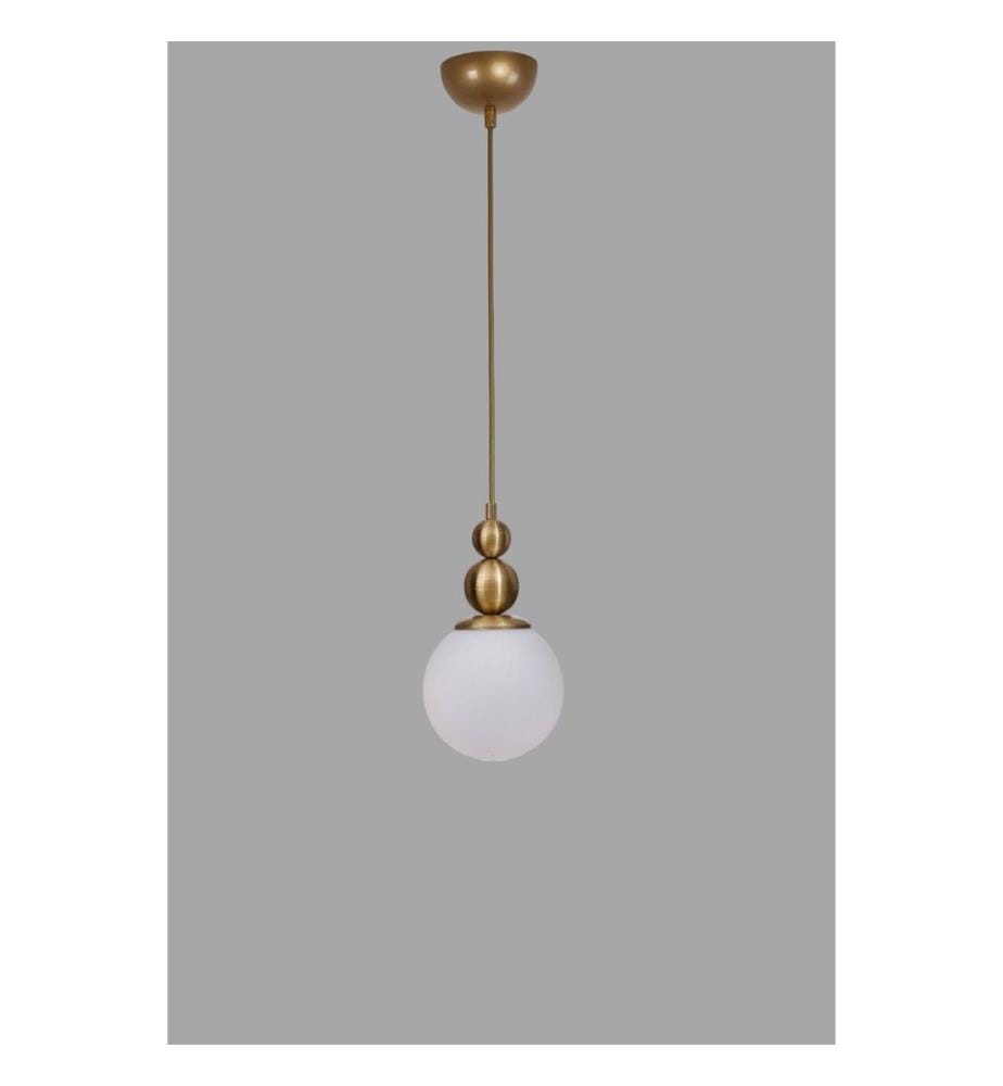 Lustre, blanc, doré, corps en métal