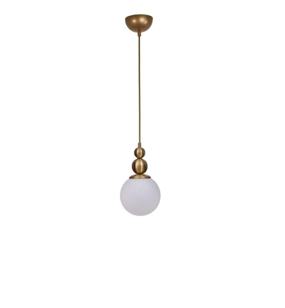 Lustre, blanc, doré, corps en métal