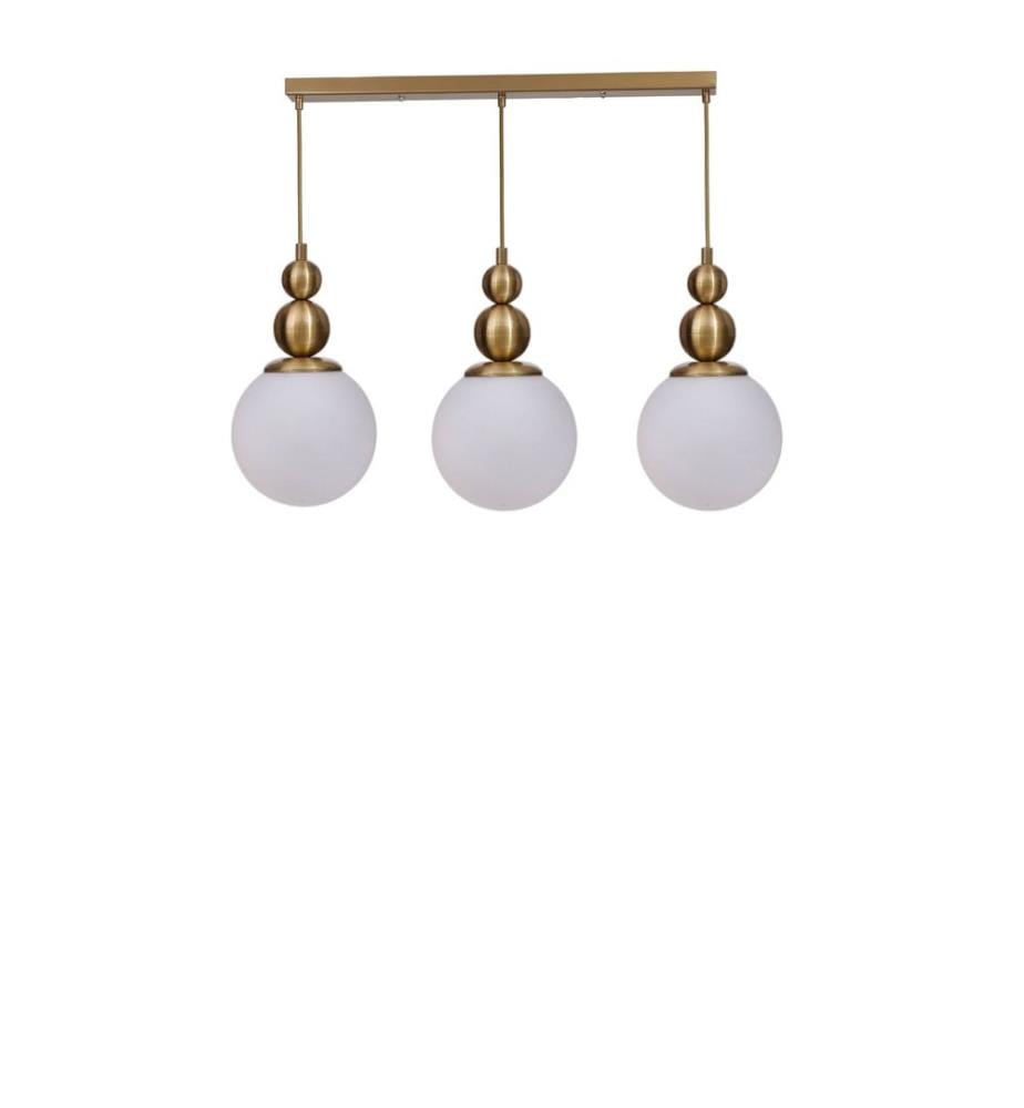 Kronleuchter, weiss, gold, Metallkorpus
