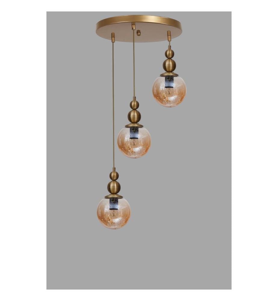 Kronleuchter, Honig, Gold, Metallkorpus