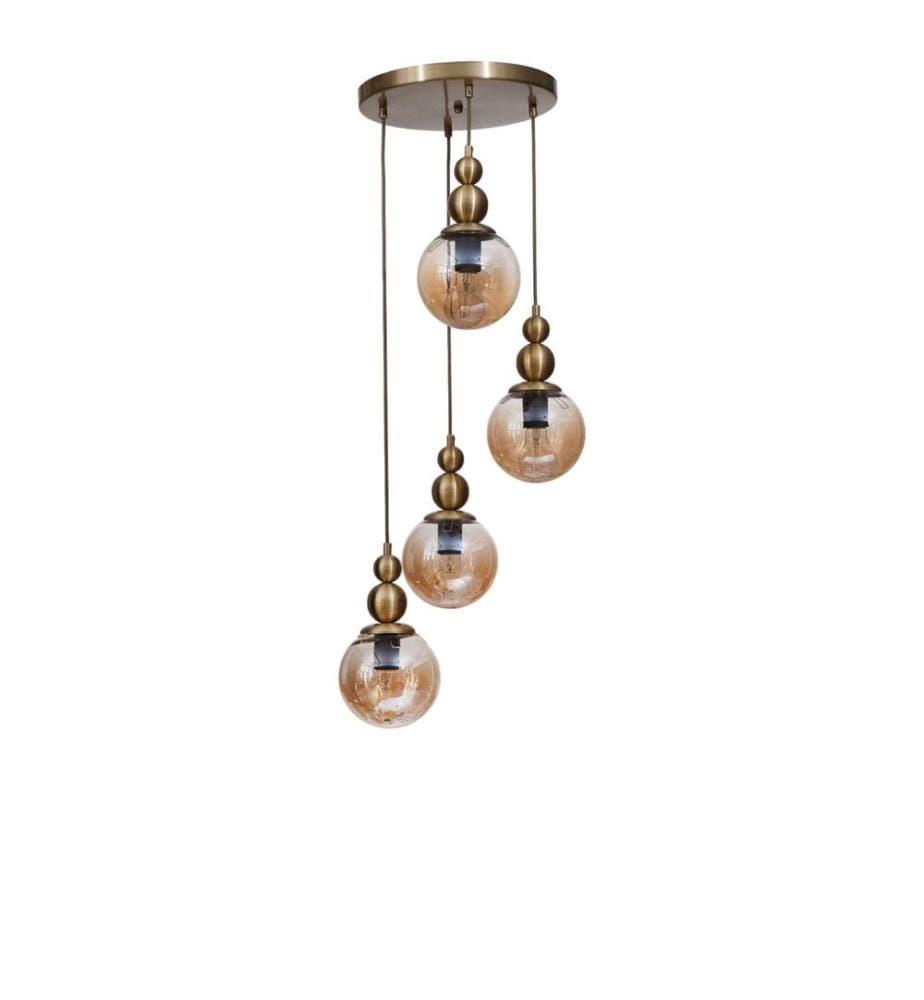 Kronleuchter, Honig, Gold, Metallkorpus