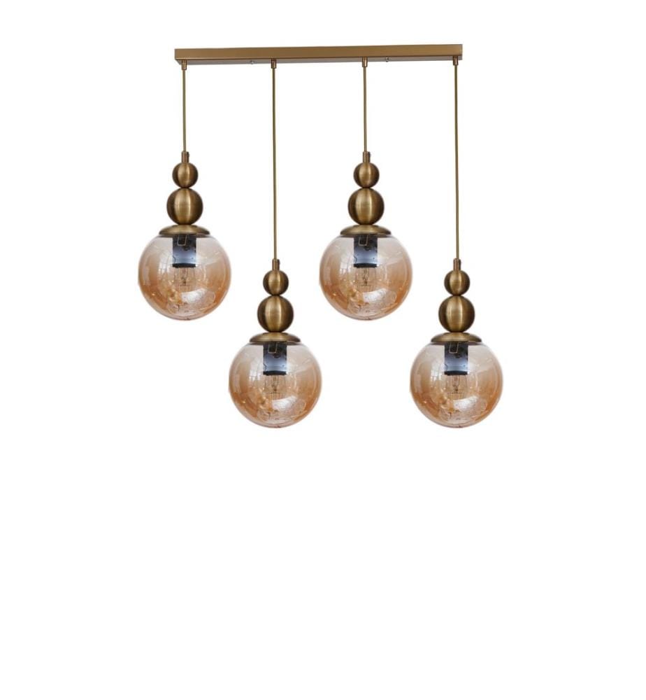 Kronleuchter, Honig, Gold, Metallkorpus