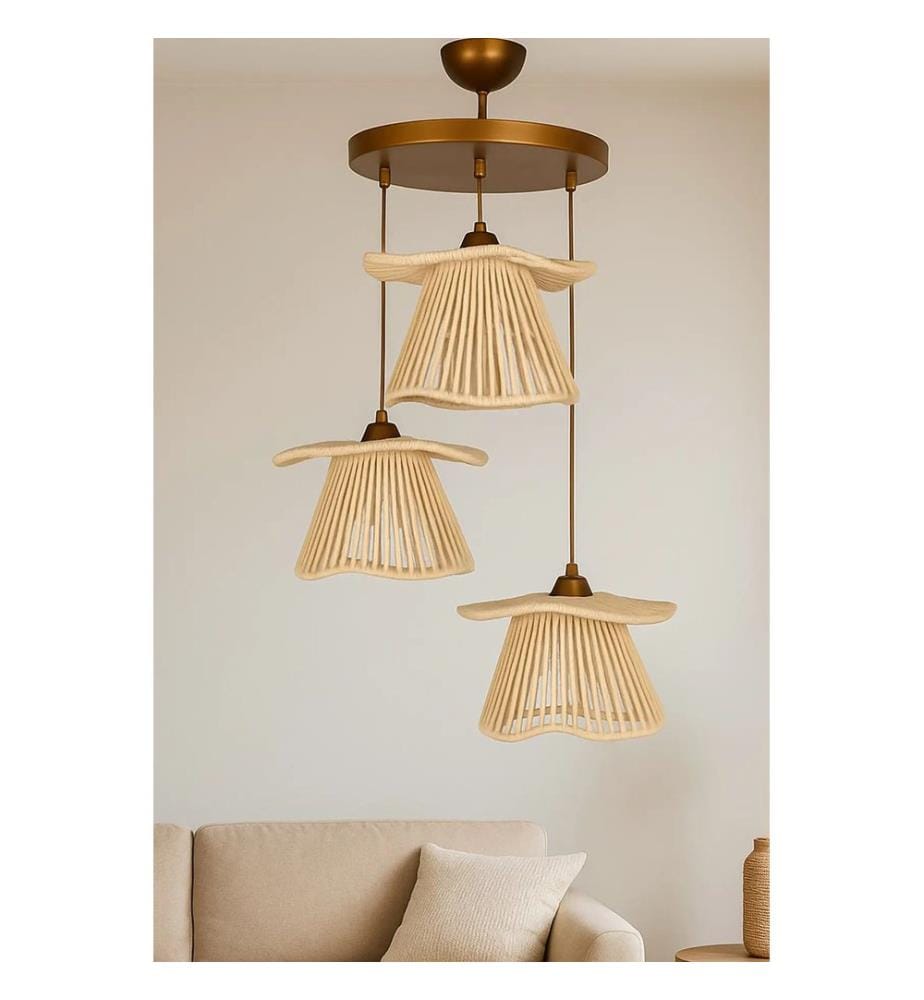 Kronleuchter, Vintage, Ecru, Kunststoffgehäuse