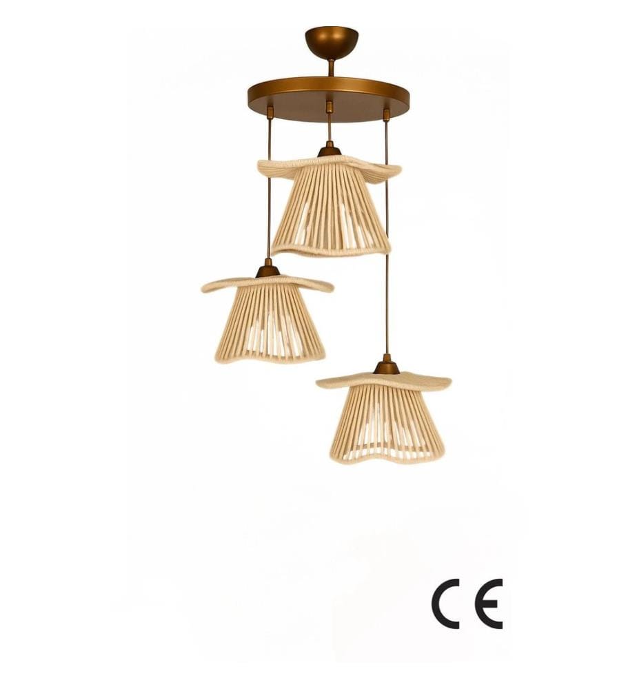 Kronleuchter, Vintage, Ecru, Kunststoffgehäuse