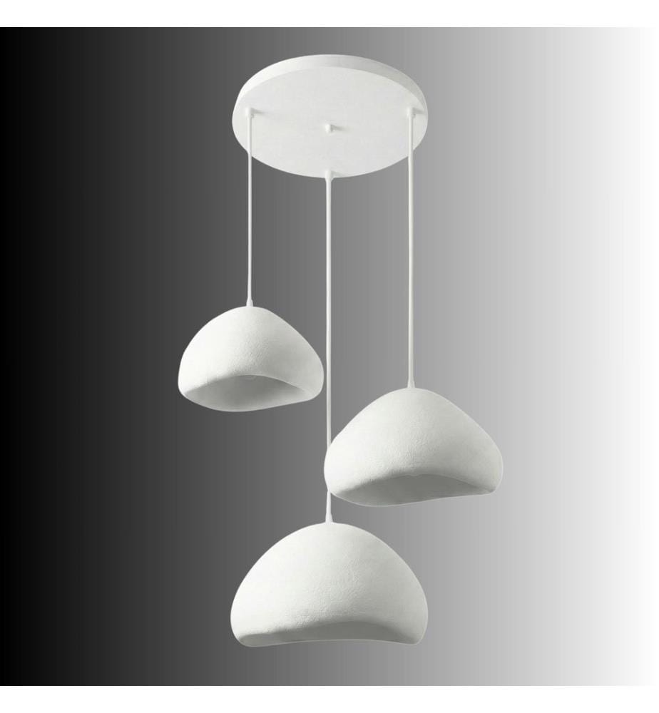 Lustre, blanc, corps en métal