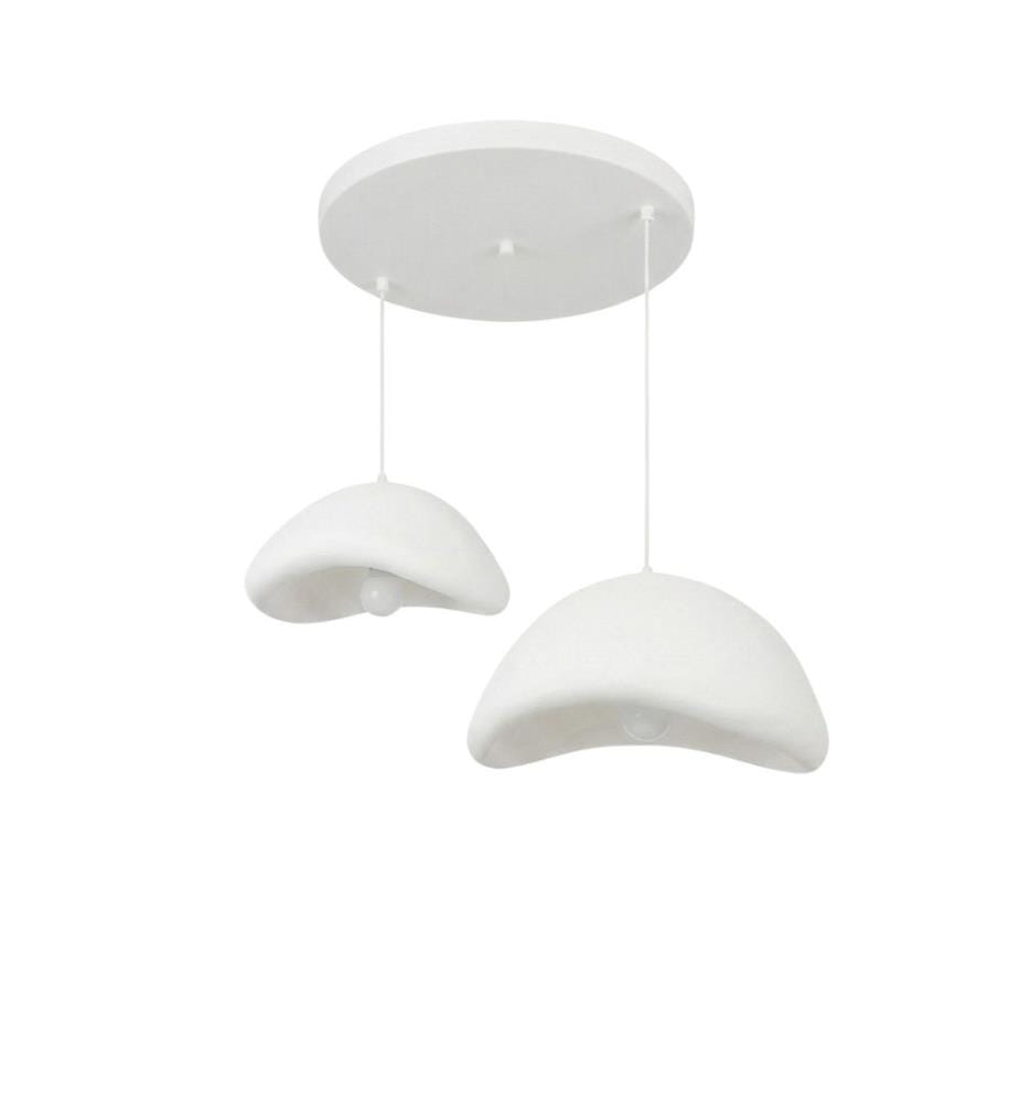 Kronleuchter, weiss, Metallkorpus