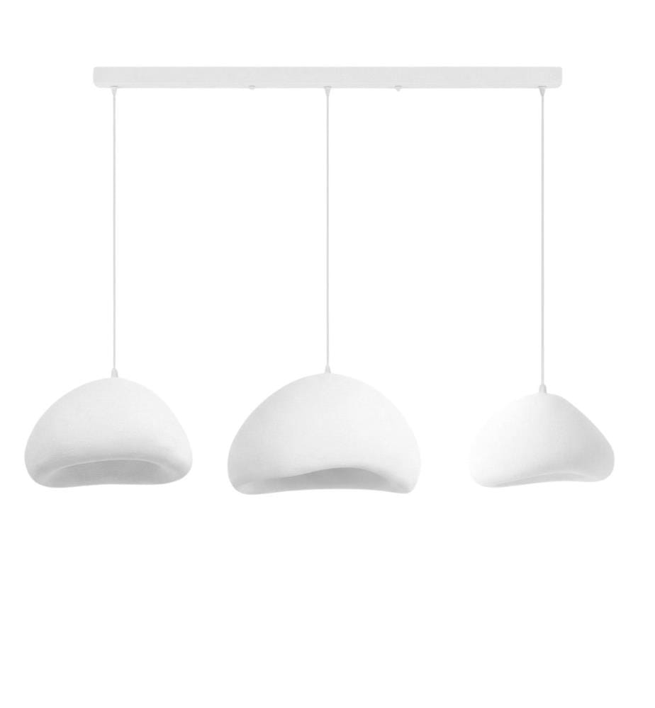 Kronleuchter, weiss, Metallkorpus