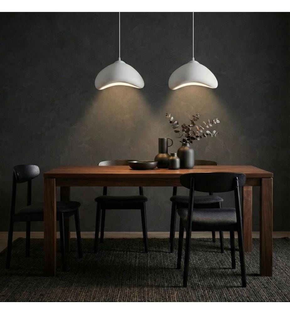 Lustre, blanc, corps en métal